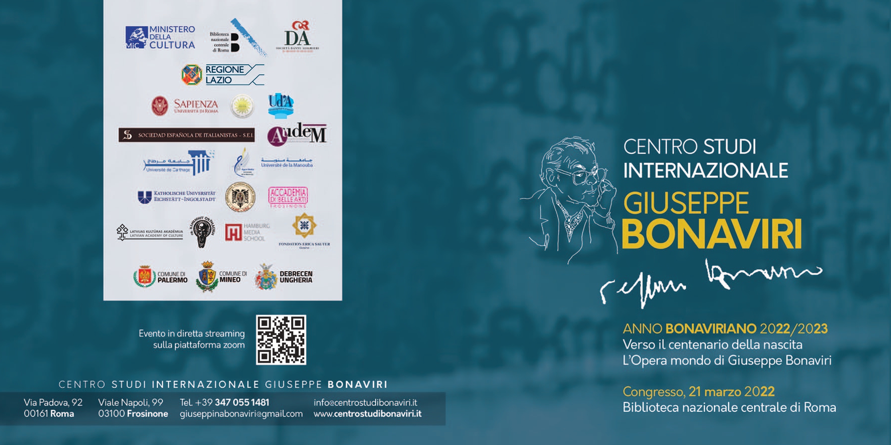 L'Opera mondo di Giuseppe Bonaviri. Anno bonaviriano 2022-2023 verso il centenario della nascita.